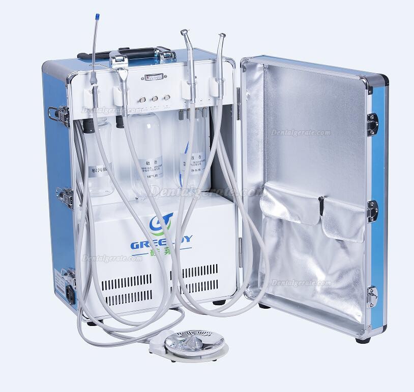 Greeloy&reg; GU-P204 Mobile Dentaleinheit + Handst&uuml;ck Satz + Polymerisationslampe + Multifunktionsspritze Dental